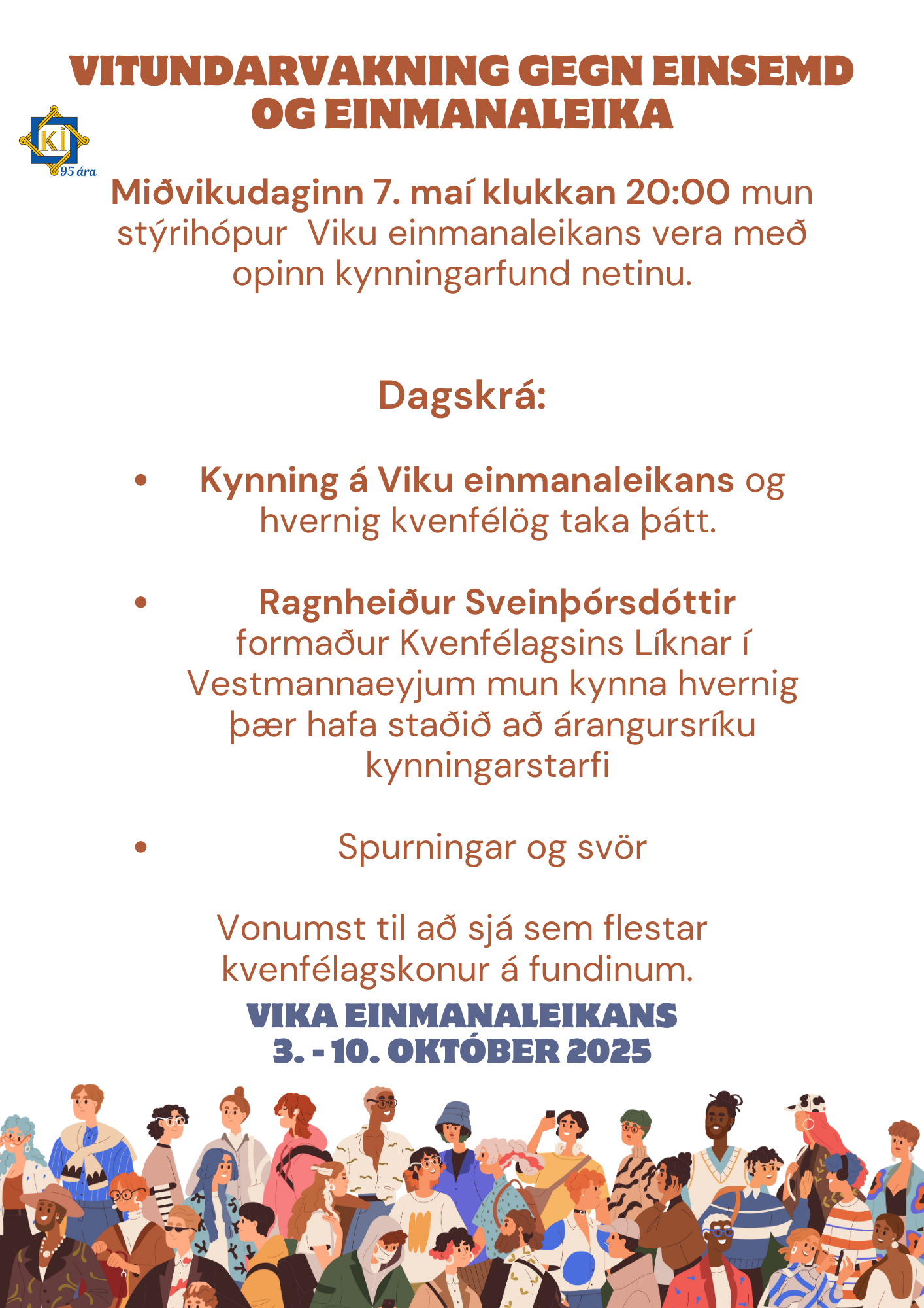 Copy of Kynning Vika einmanaleikans 21 x 29.7 cm