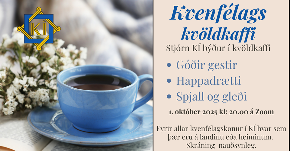 Kvenfélagskvöldkaffi á Zoom 2025 minni