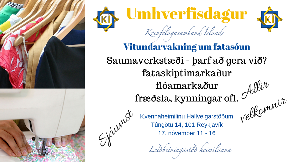 Vitundarvakning um fatasóun - Umhverfisdagur á Hallveigarstöðum 17. nóv nk.
